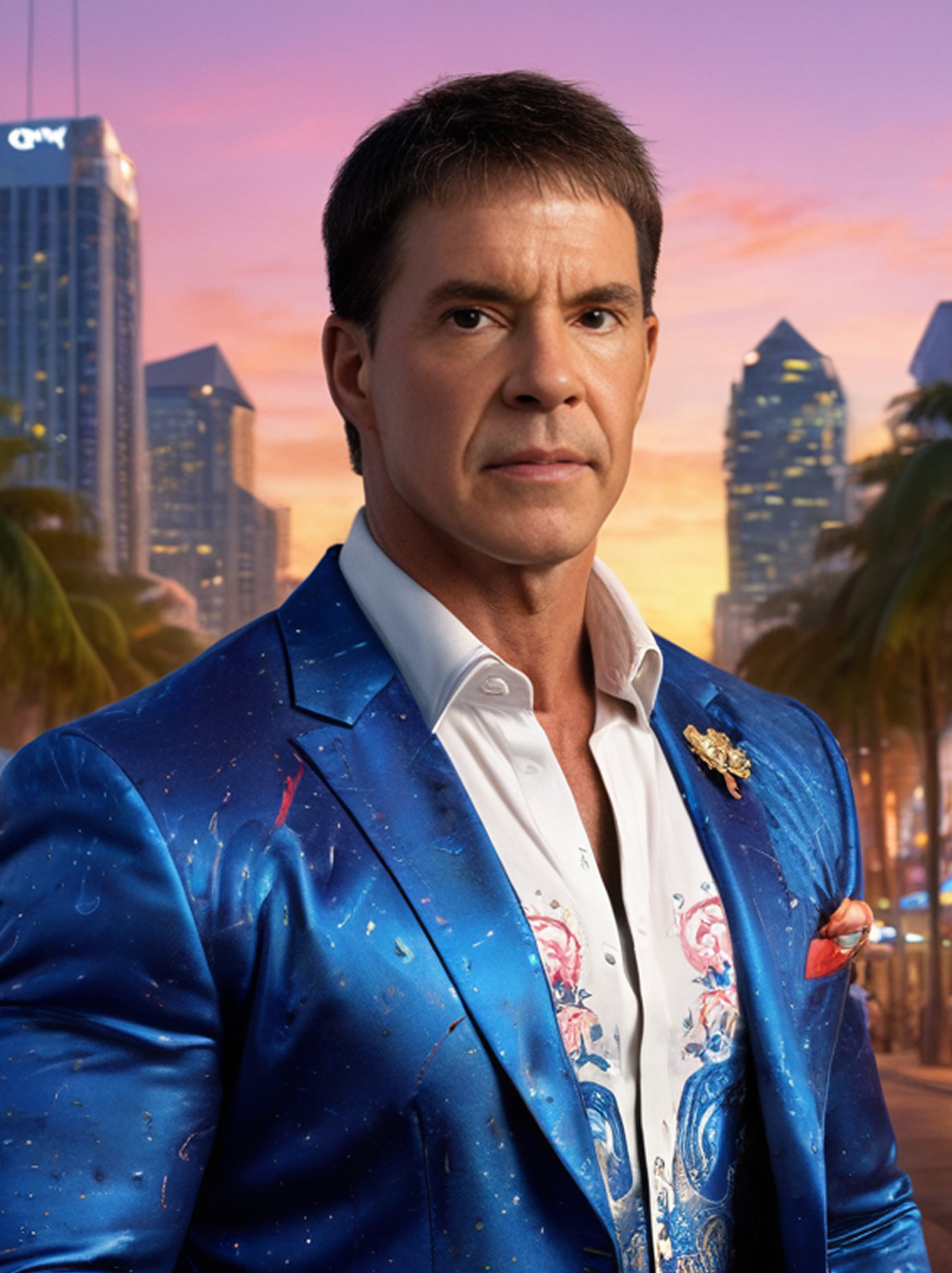 Bluesuit with bg 1 Jack Owoc in a blue suit with a cityscape background