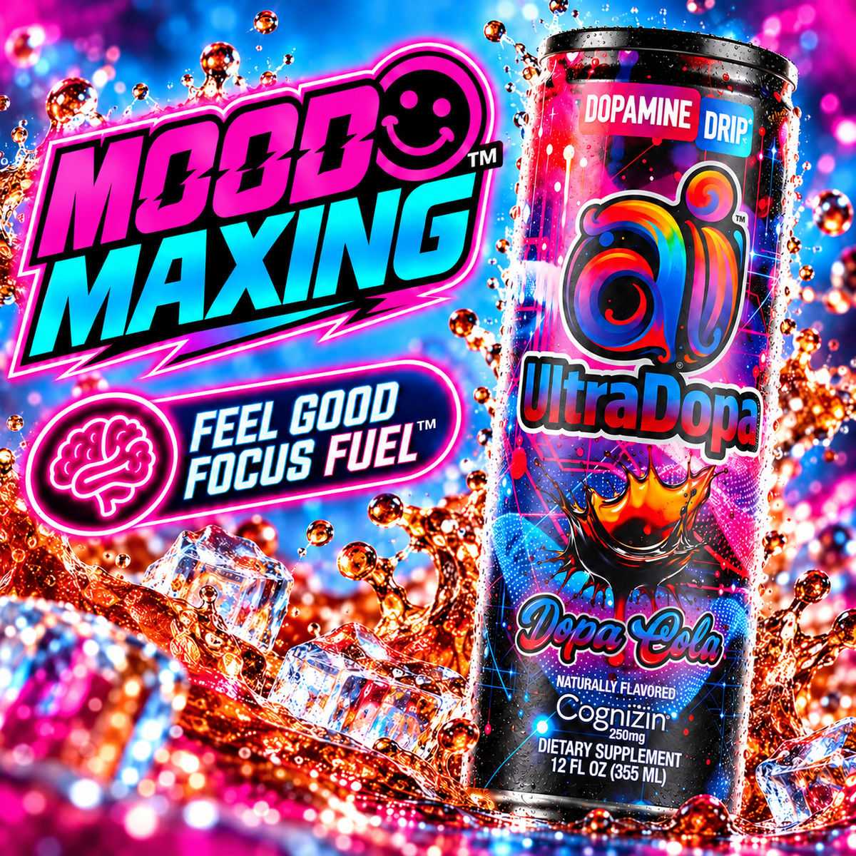 Ai UltraDopa™ Dopa Cola | Sugar-Free Nootropic Cola Energy Drink