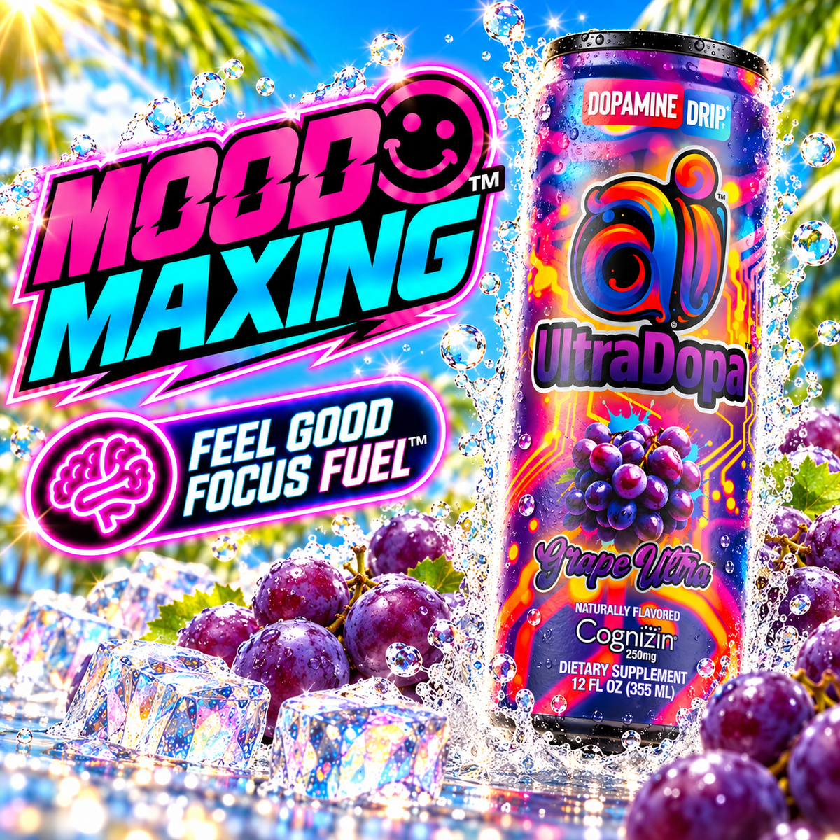 Ai UltraDopa™ Grape Ultra | Sugar-Free Grape Nootropic Energy Drink