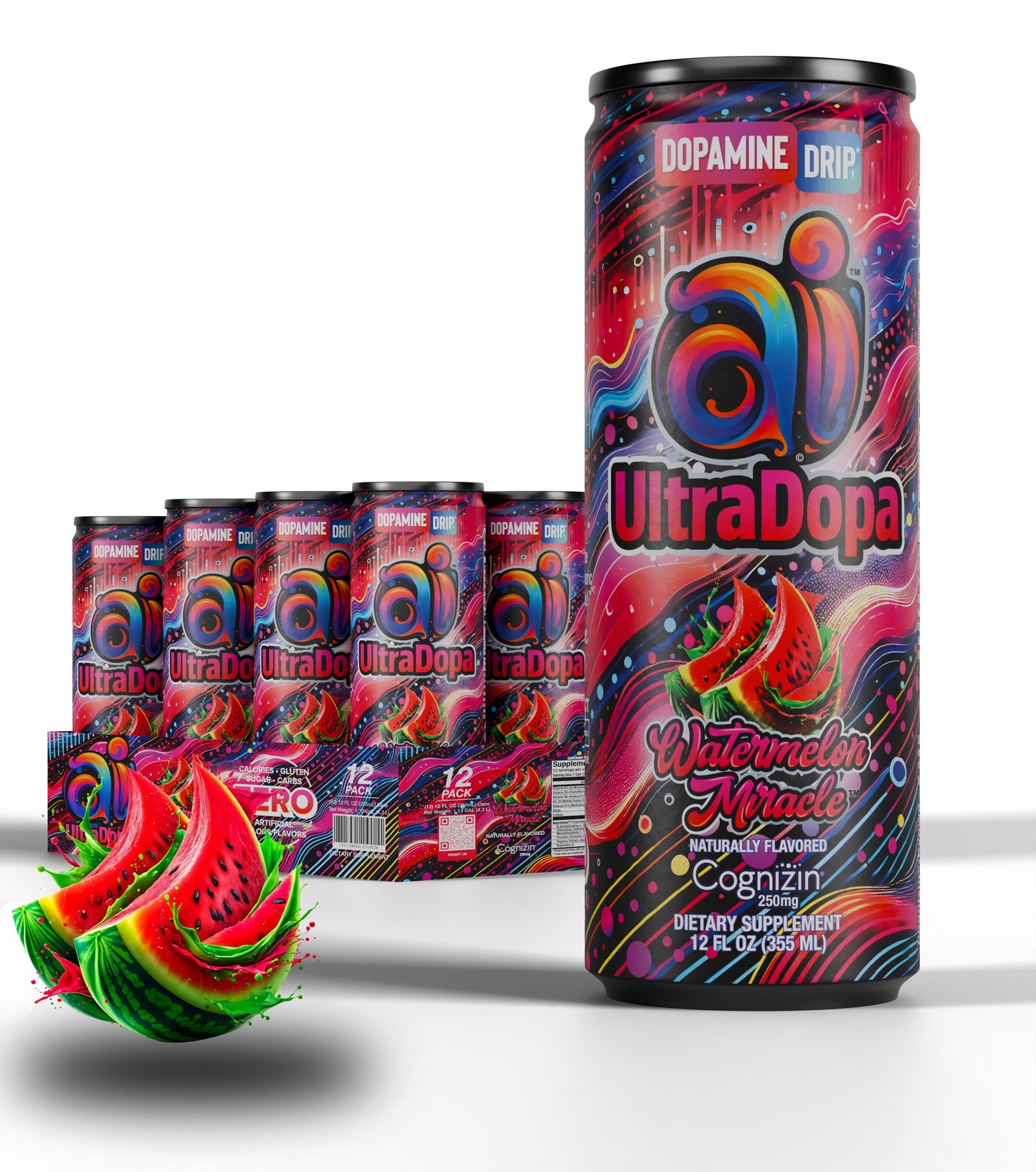 Ai UltraDopa™ Watermelon Miracle | Sugar-Free Watermelon Nootropic Energy Drink