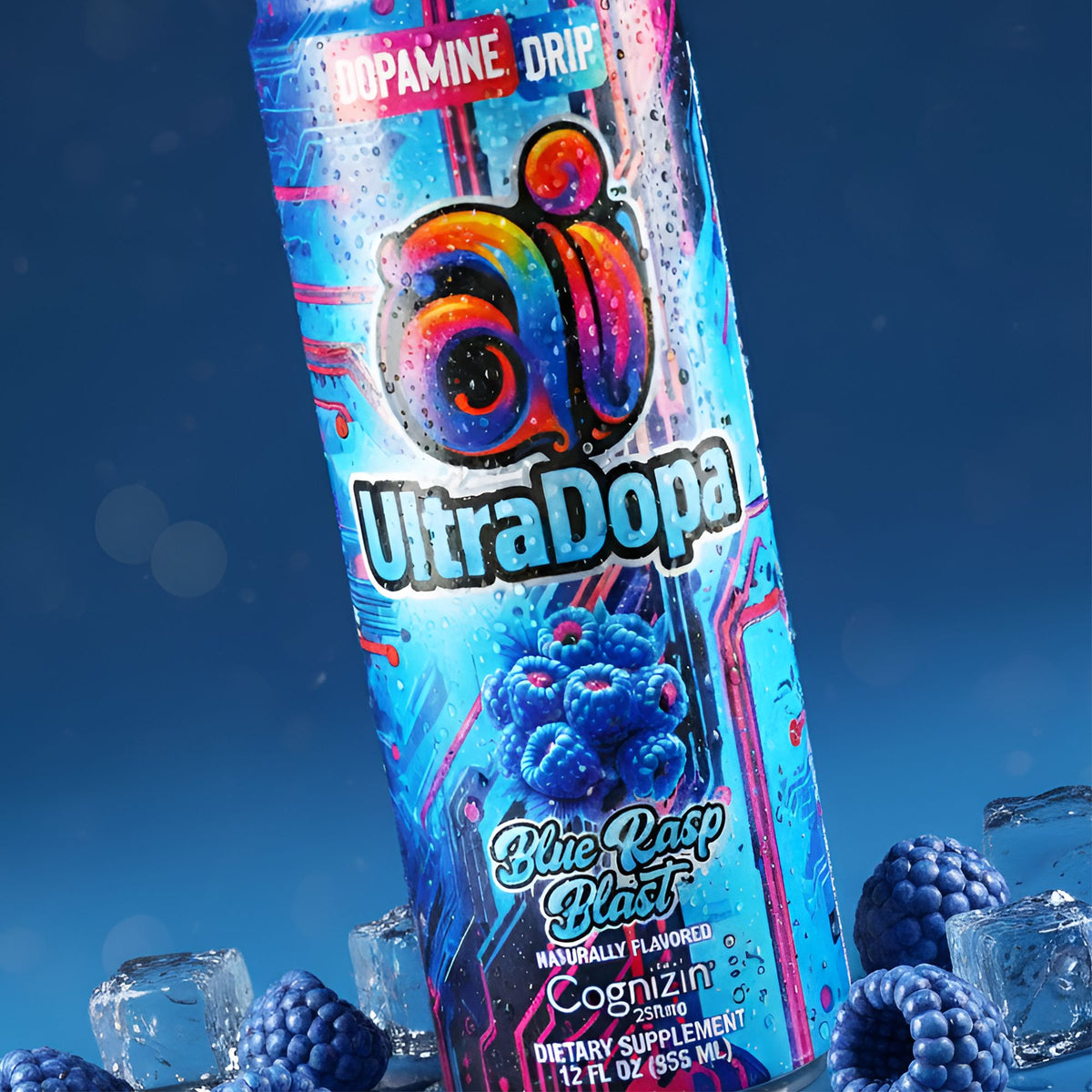 Ai UltraDopa Blue Rasp Blast | Sugar-Free Energy Drink for Motivation ...