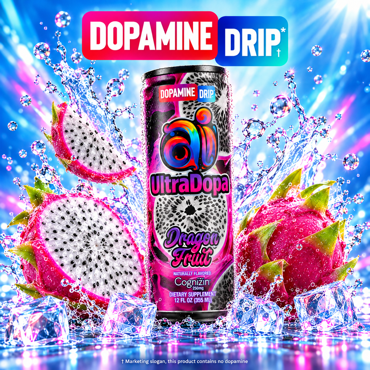 Ai UltraDopa™ Dragon Fruit | Sugar-Free Nootropic Energy Drink