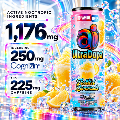 Ai UltraDopa™ Frosted Lemonade | Sugar-Free Nootropic Energy Drink