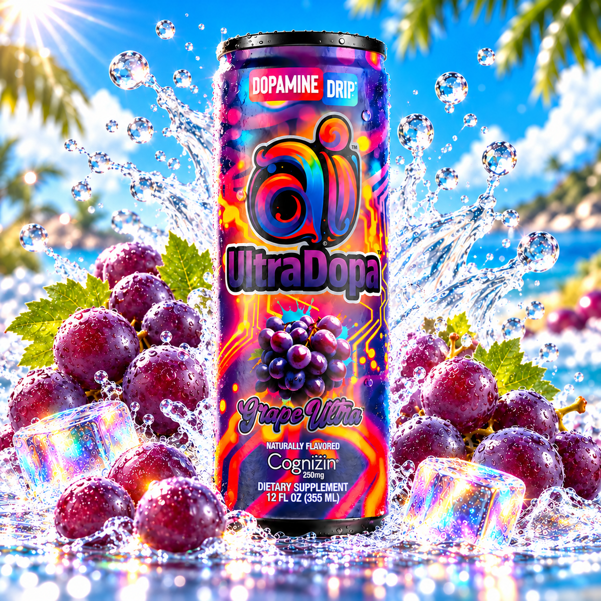 Ai UltraDopa™ Grape Ultra | Sugar-Free Grape Nootropic Energy Drink