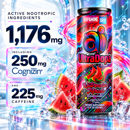 Ai UltraDopa™ Watermelon Miracle | Sugar-Free Watermelon Nootropic Energy Drink